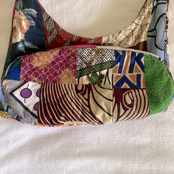Fair trade patch work crossbody satchel - Picture 3 of 3